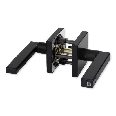 Kwikset Halifax LED Motion Activated Privacy Lever, Black Matte